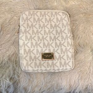 Michael Kors Cream and Gold Tablet Sleeve